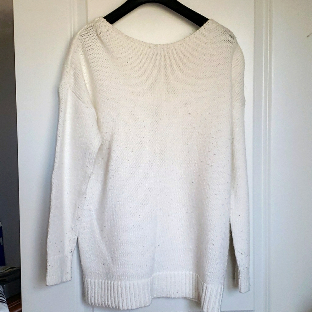 LOFT White Knit Sweater
